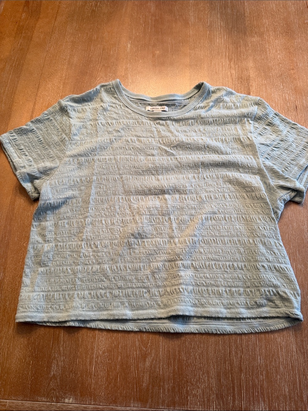 American eagle light green cropped short sleeve t-shirt